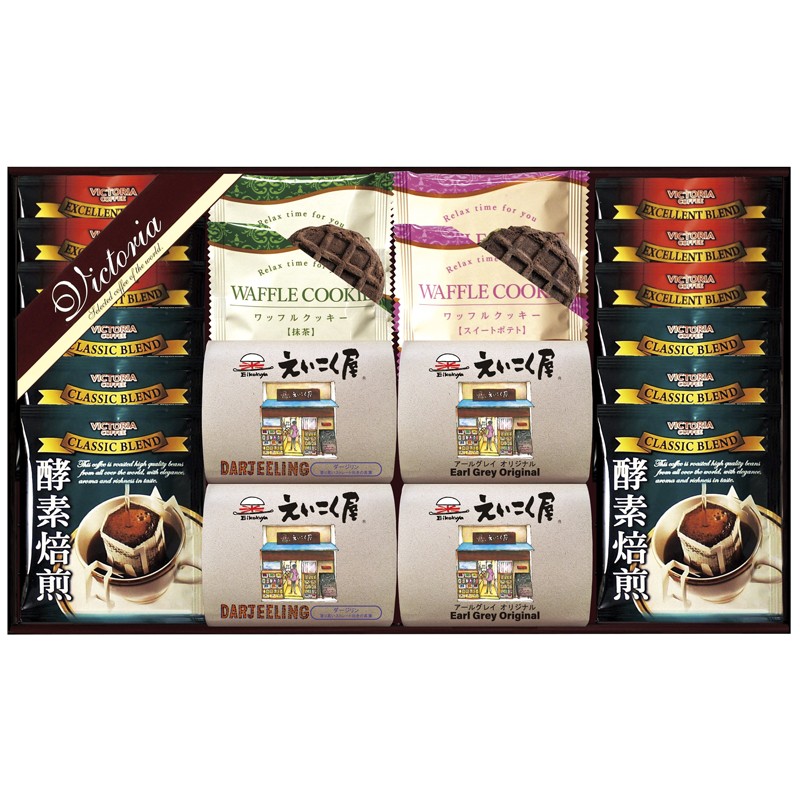 VICTORIA COFFEE ドリップコーヒー&えいこく屋紅茶･クッキーセット No40 VEM－40