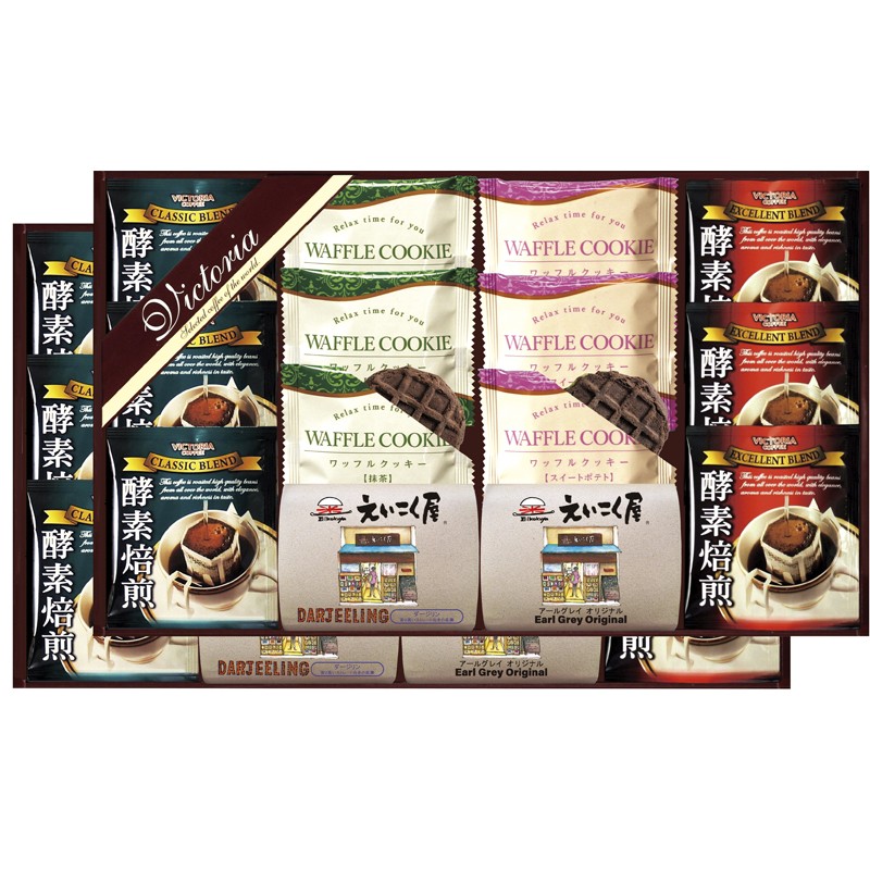 VICTORIA COFFEE ドリップコーヒー&えいこく屋紅茶･クッキーセット No50 VEM－50