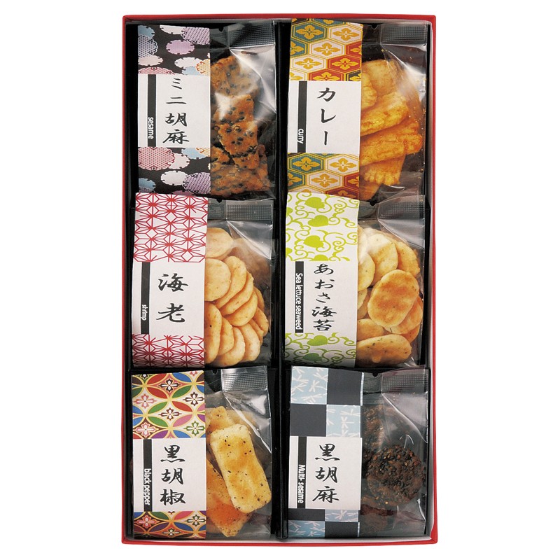 お煎餅6種詰合せ あられ煎 AS-01