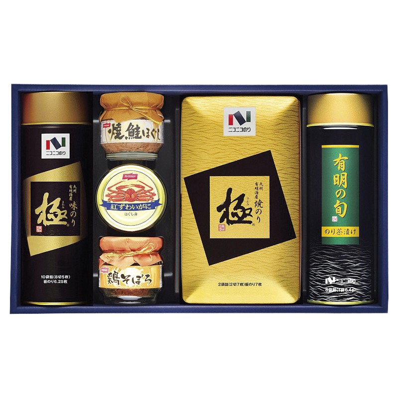 ニコニコのり 焼のり･味のり･茶漬け･カニ缶･瓶詰詰合せ MB-50R